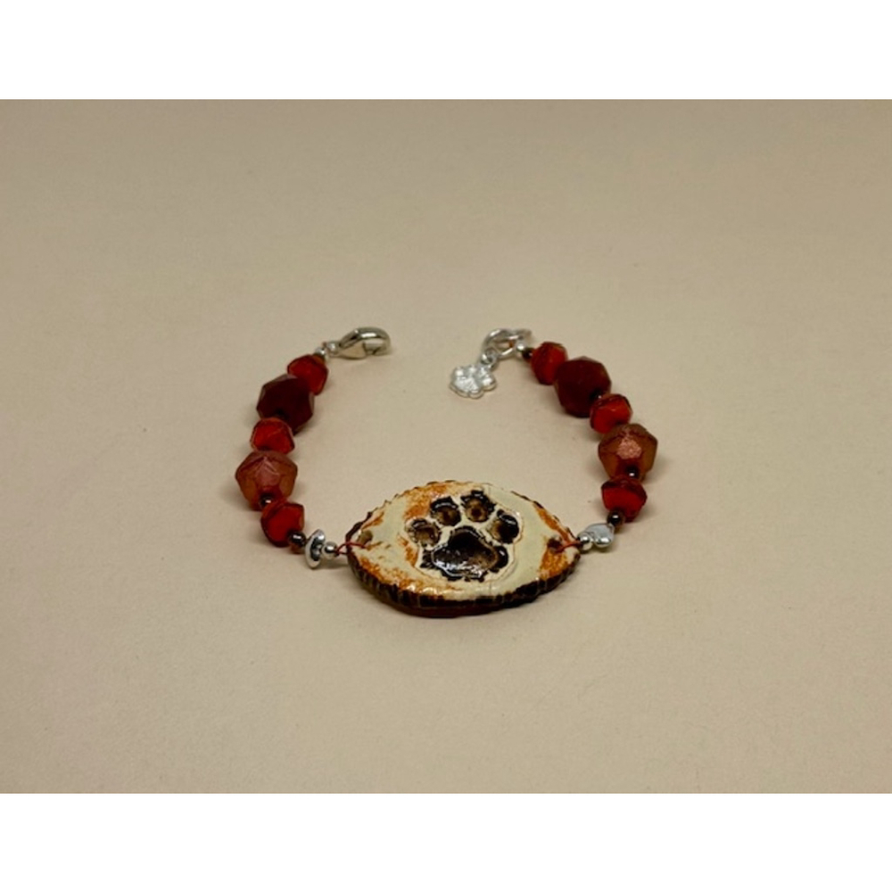 Sterling Silver Paw Print Bracelet – 7" - Picture 2 of 7